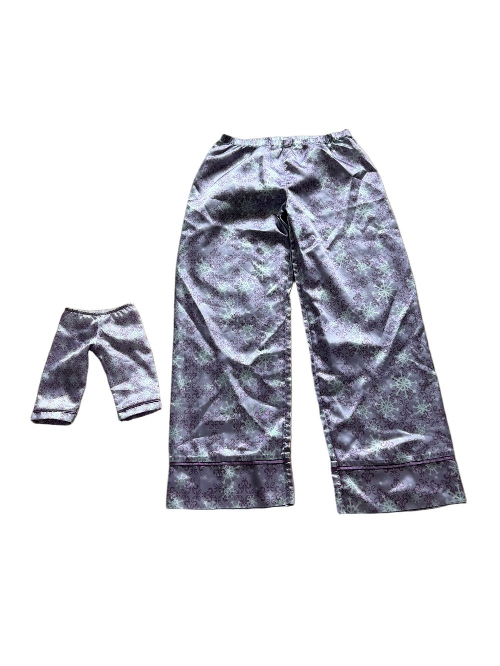 American Girl Purple Snowflake Pajama Bottoms Girl Doll